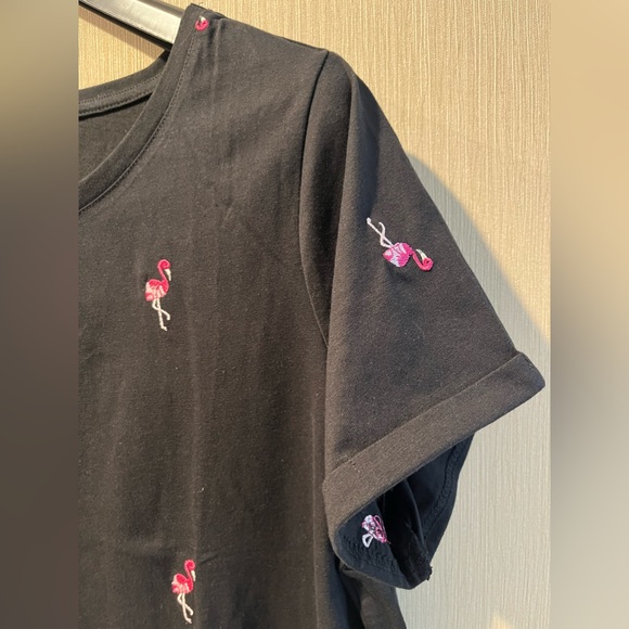 Vintage America Medium Weight Easy Fit Cotton Blend Embroidered Jersey Top - Picture 6 of 13